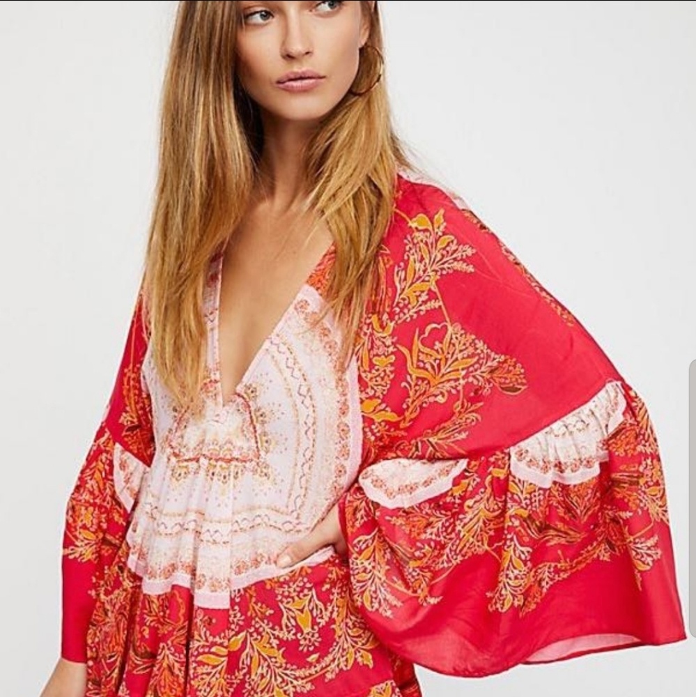 Free People Sunset Dreams Bell Sleeve Tunic
